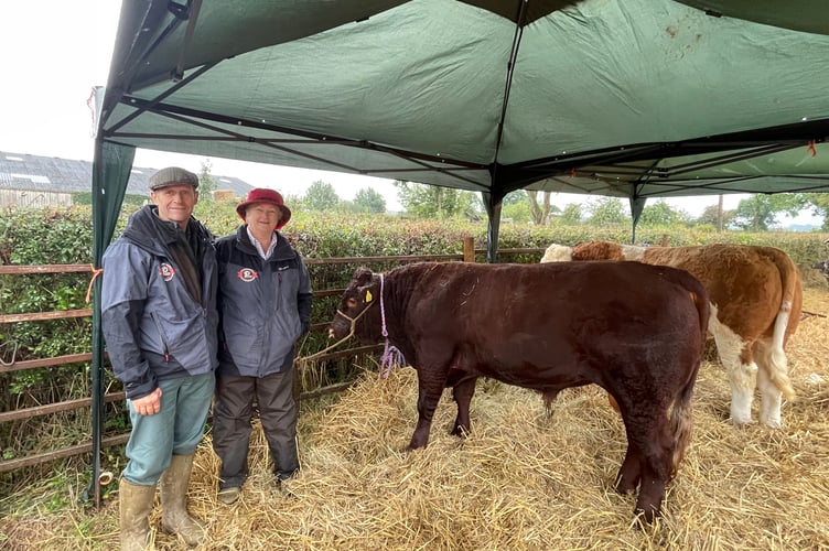 John and Sue May pictured in September when a ploughing match was held at Priorton Barton, Sandford.  AQ 7344
