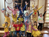 Spotty clothes and fun at Morchard Bishop C of E Primary School
