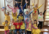 Spotty clothes and fun at Morchard Bishop C of E Primary School
