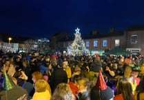 Sophie was thrilled to switch on Crediton’s Christmas Lights
