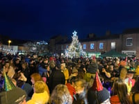 Sophie was thrilled to switch on Crediton’s Christmas Lights
