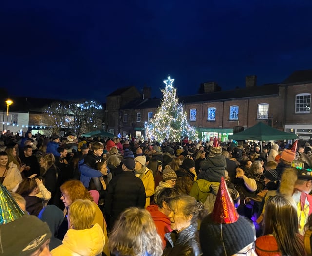 Sophie was thrilled to switch on Crediton’s Christmas Lights
