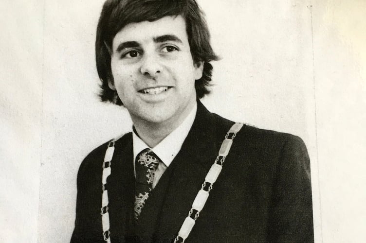 When Malcolm was Chairman of Kingsteignton Parish Council in 1978.