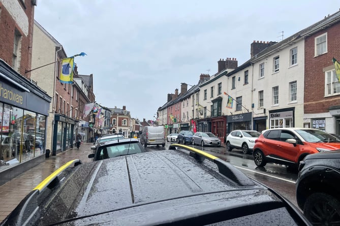 Parking charges could soon be in place in Crediton High Street if Devon County Council gets its way.  AQ 2169
