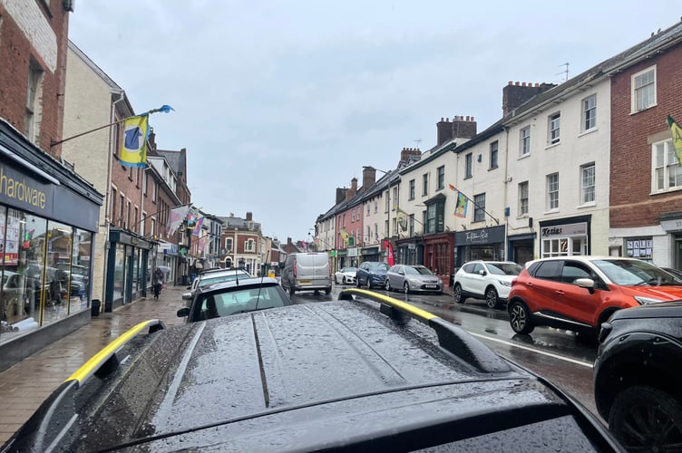 Parking charges could soon be in place in Crediton High Street if Devon County Council gets its way.  AQ 2169