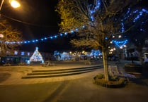 Christmas lights make Crediton look very festive
