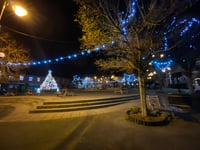 Christmas lights make Crediton look very festive
