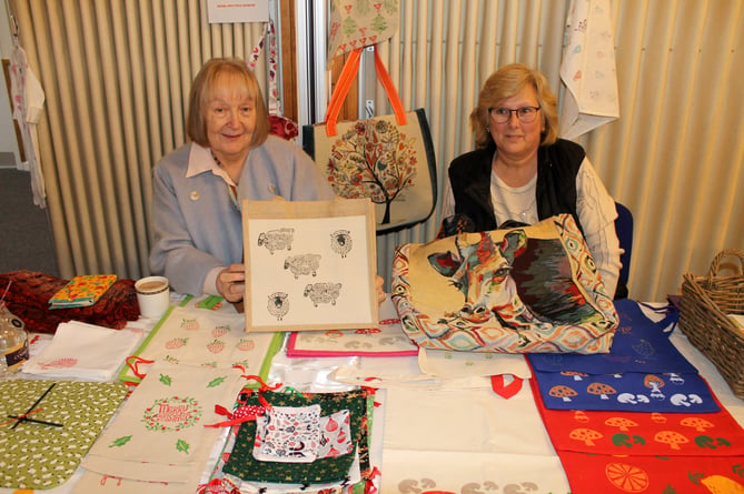 Carri Harris and Sue Daly of CarriSue Crafts make handcrafted items including lampshades, bags, button and earring sets, decorated boxes and textiles.  AQ 0029
