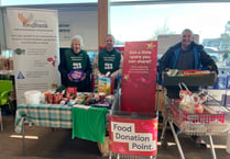 Tesco shoppers thanked for donations to Crediton Foodbank
