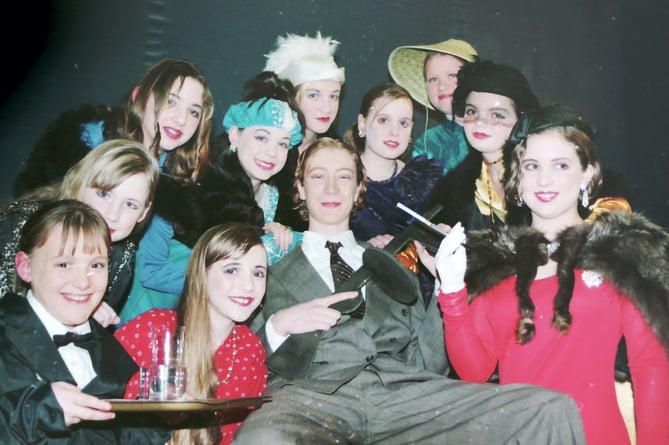Some of the Young Actors of North Tawton Society (YANTS) who took part in 'Bugsy Malone' staged in December 1999.  DSC00012
