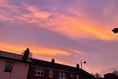 Colourful sunset was a delight over Crediton
