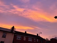 Colourful sunset was a delight over Crediton
