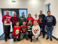 Crediton Dairy staff wore Christmas jumpers for Save the Children
