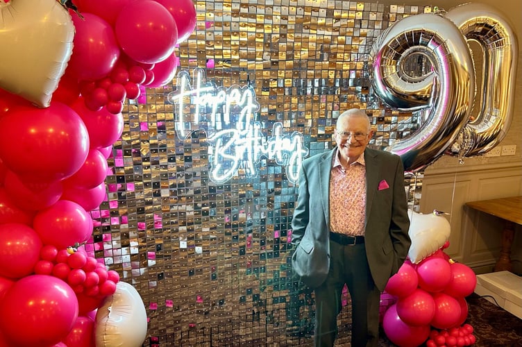 Cyril May, from Crediton, who is 90 tomorrow, Friday, December 15.