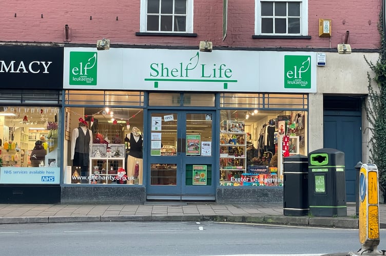 The Crediton ELF ’Shelf Life’ charity shop is destined for closure in 2024. AQ 1904