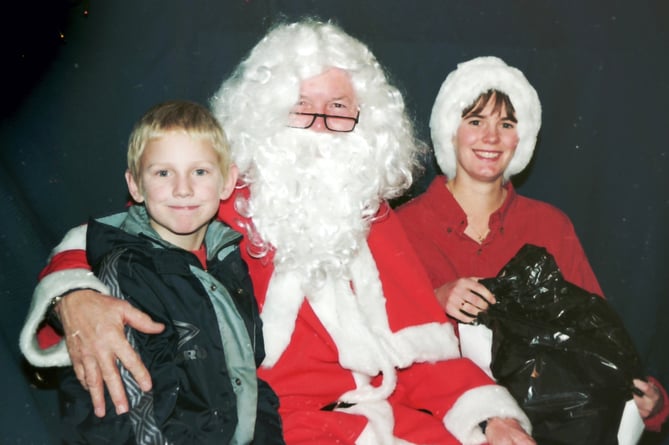 Meeting Father Christmas at Hayward's School Christmas bazaar in December 1999.  DSC00070
