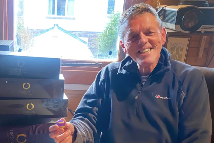 Gerry Tomlinson from Crediton who has developed a magical new tabletop game.