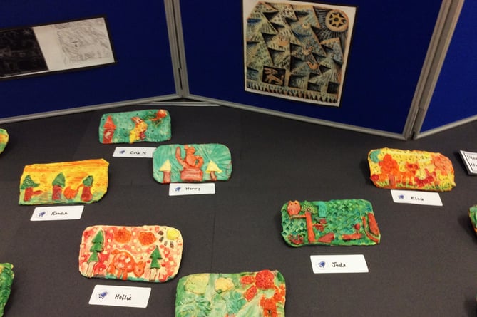 Photos from the recent art exhibition held at Bow Community Primary School.
