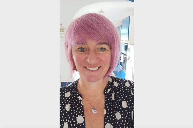 Juliet Borlase, who will have her head shaved in aid of cancer charity Macmillan.