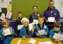 1st Crediton Scouts Christmas Card postal service has begun