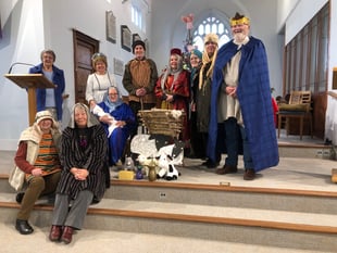 Crediton Methodist Church - traditional Nativity scene