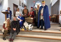 Crediton Methodist Church - traditional Nativity scene
