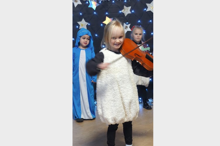 Some of the children who took part in Chulmleigh Primary School nativity.