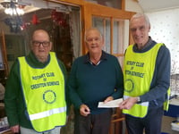 Jim was lucky winner of £300 in Rotary Raffle
