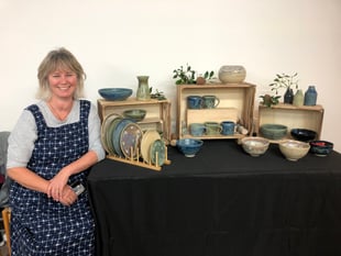 Happy customers at The White Room’s Art and Craft Fair in Crediton

