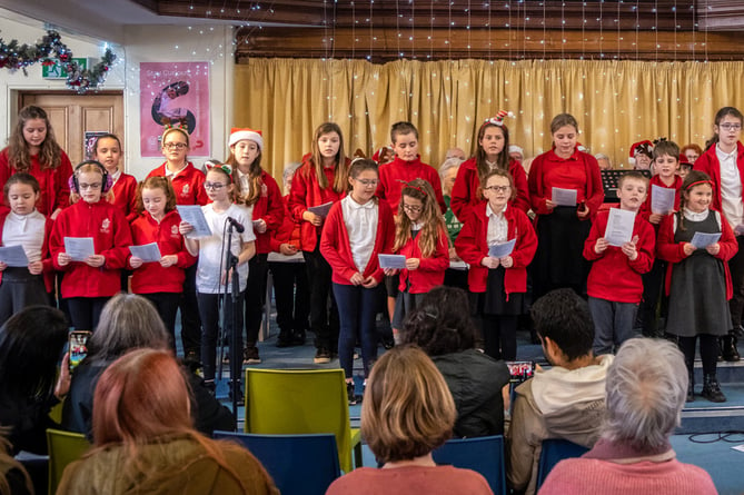 Hayward's Primary School singers.