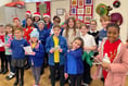 There was Christmas Cheer aplenty at Landscore Primary School
