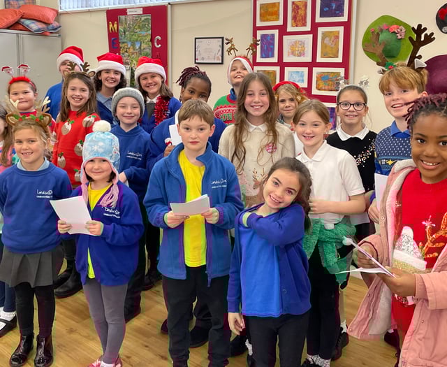 There was Christmas Cheer aplenty at Landscore Primary School
