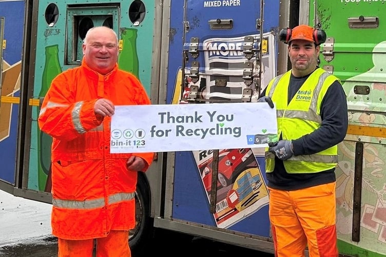 Mid Devon District Council has welcomed news that recycling rates have increased.