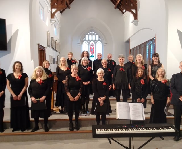 Crediton Singers Concert raised £300 for Prostate Cancer Research

