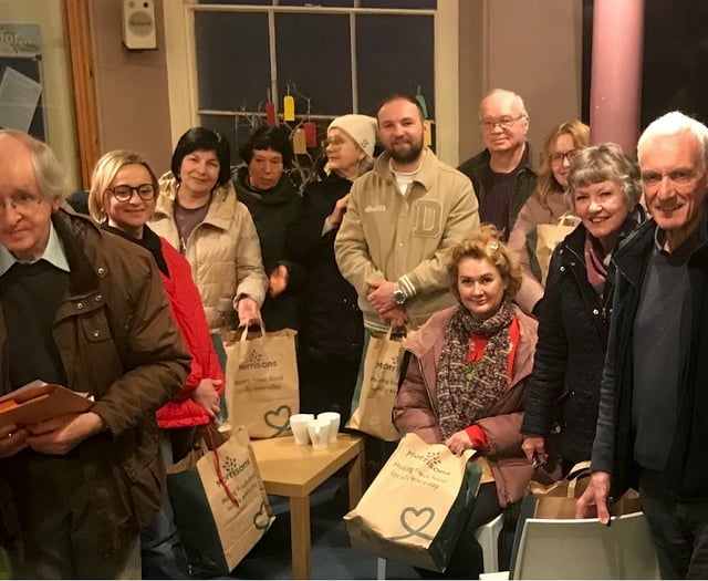 Rotary Christmas gifts for Ukrainians living in Crediton
