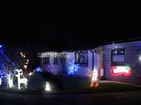 Jim and Carol's home won Westernlea lights competition
