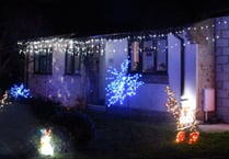 Jim and Carol's home won Westernlea lights competition
