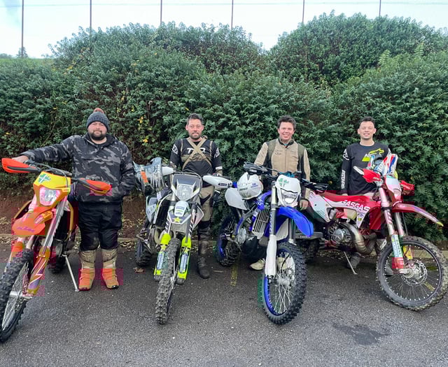 Charity Trail Bike Ride has raised £1,300 for Devon Air Ambulance
