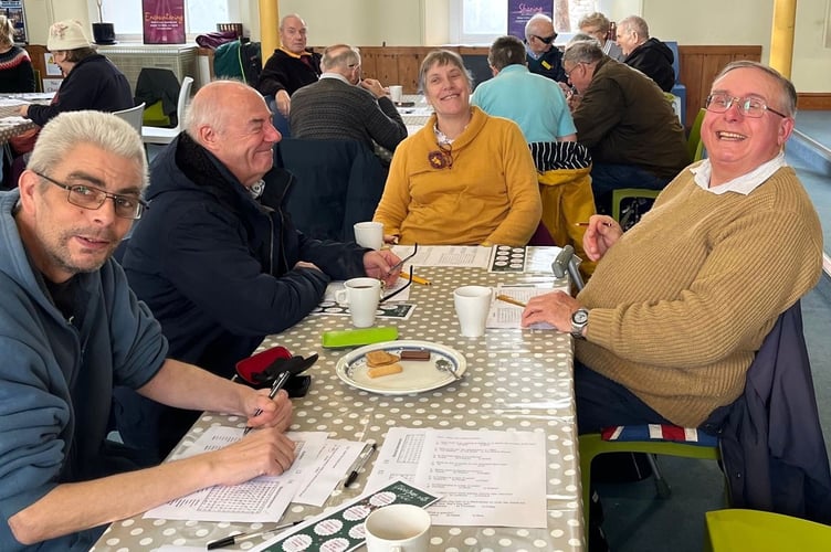 Enjoying a recent 'Coffee and Co' at Crediton Congregational Church.
