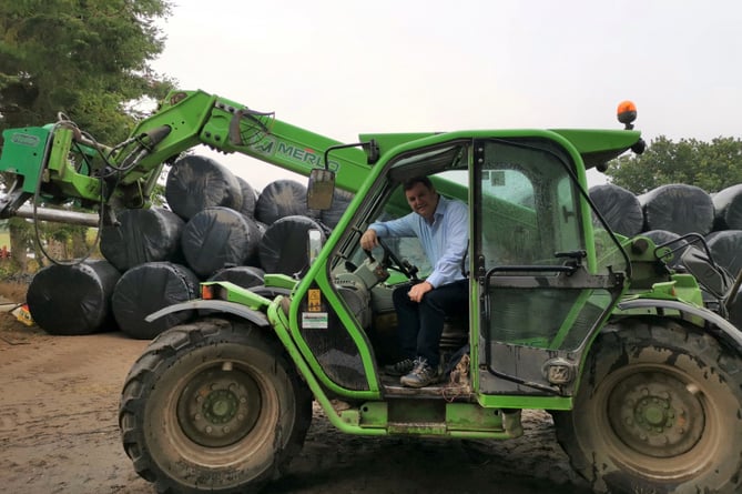 Mel Stride during a previous visit to a Dartmoor farm.
