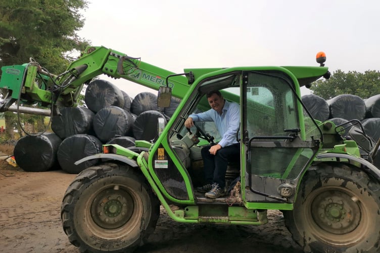 Mel Stride during a previous visit to a Dartmoor farm.