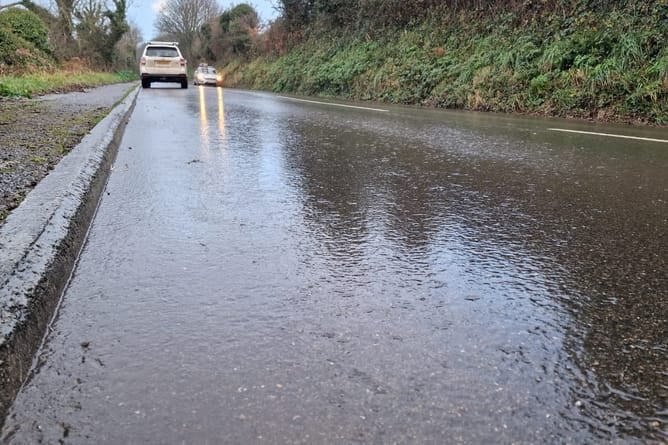 Icy roads on the Isle of Man