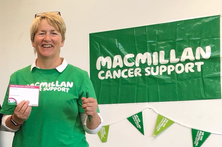 At a recent Cancer Café, Di Charlton, Macmillan Lead for Devon, Cornwall and Isles of Scilly.