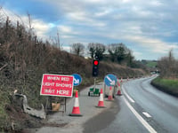 No swift removal of landslip traffic lights near Crediton
