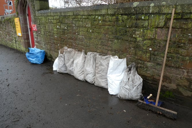 Some of the bags of waste awaiting removal, thanks to members of Independents for Crediton.
