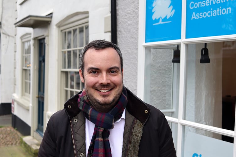 Simon Jupp on Honiton High Street.