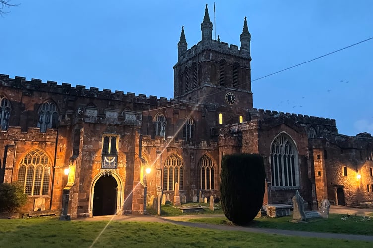 There was some fine ringing by a team from St Paul’s Cathedral, London at Crediton Parish Church.  AQ 3413