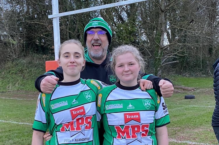 Crediton girls, Poppy Oepkes-Barnes (L) and Poppy Harrison (R), part of the Devon Squad.