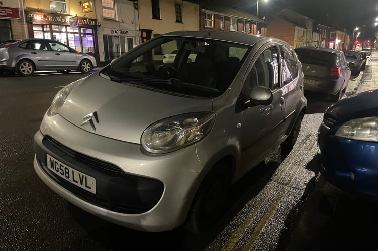 The car blocking a local woman from going home has blocked the access for more than an hour-and-a-half.  AQ 4224
