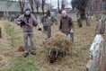 Crediton Parish Church Churchyard Green Team doing a grand job
